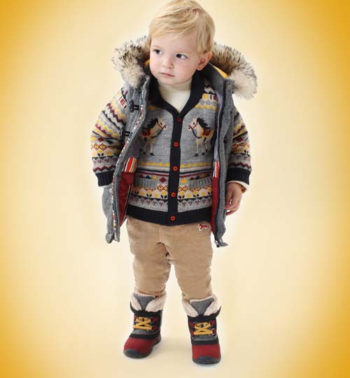 阿卡邦男童帶馬外套