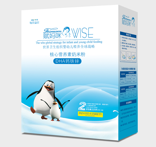 賦媽咪DHA鈣鐵鋅核心營養(yǎng)素奶米粉2段