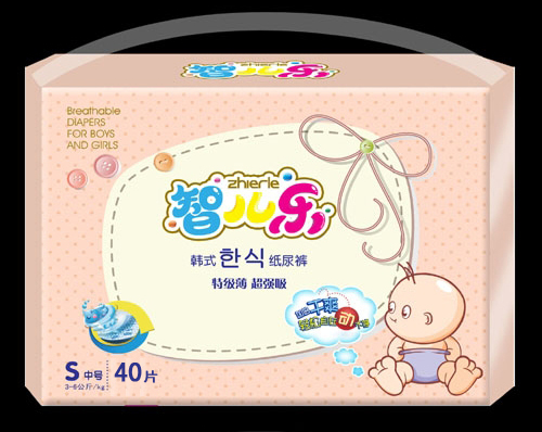 智兒樂韓式特級薄超強吸紙尿褲S碼