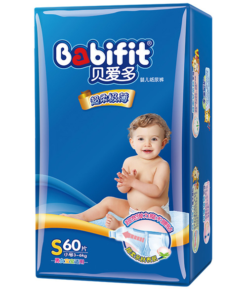 貝愛多超柔極薄紙尿褲S碼60片大包裝