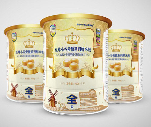 澳澳熊蛋黃高蛋白至尊小谷鮮米粉全段