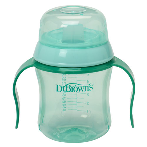 布朗博士6安士軟吸嘴學飲杯綠色