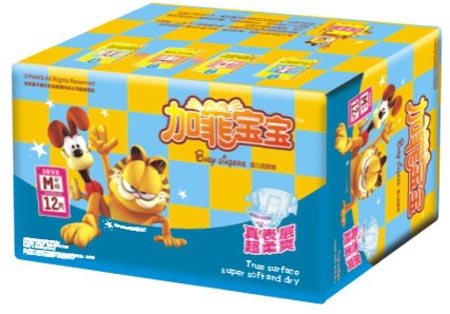 加菲寶寶超柔爽超薄嬰兒紙尿褲M碼12片