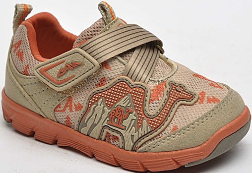 駱駝兒童單網鞋橘色