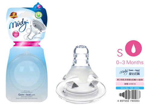 麥地寬口母乳實感星鉆奶嘴(1X2盒裝)S流量