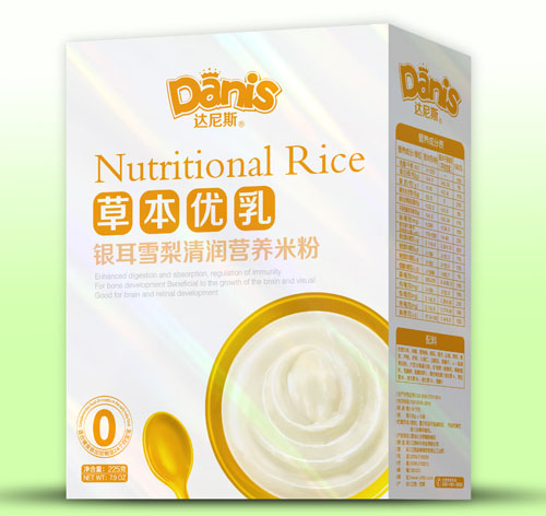 達尼斯草本優(yōu)乳銀耳雪梨清潤米粉盒裝0段