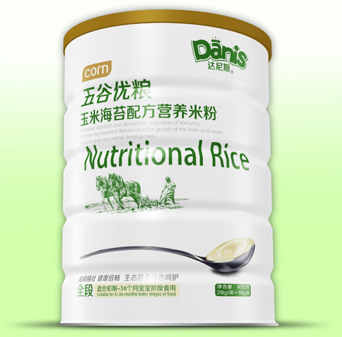 達尼斯五谷優(yōu)糧玉米海苔米粉聽裝
