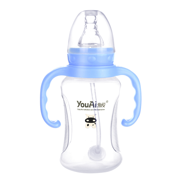 幼愛EQ標口帶柄自動吸PP奶瓶210ml