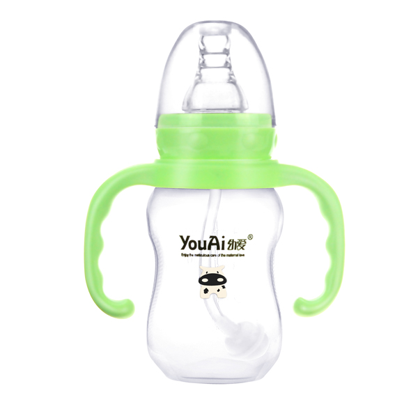 幼愛(ài)EQ標(biāo)口帶柄自動(dòng)吸PP奶瓶125ml