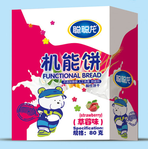 聰聰龍草莓味機能餅