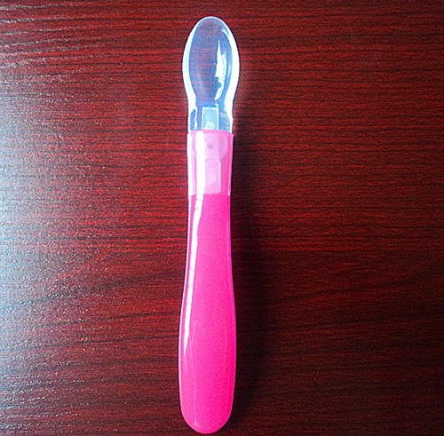 彩虹屋硅膠嬰兒勺粉色