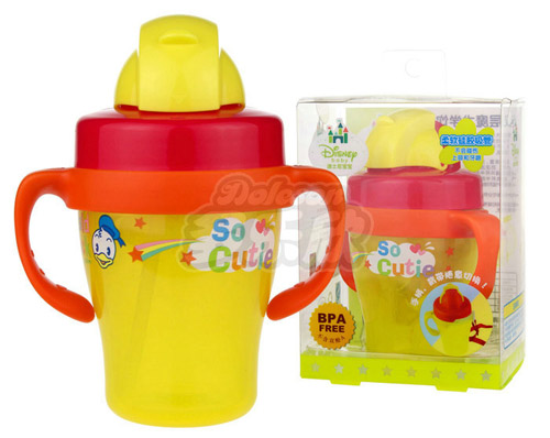迪士尼寶寶雙層魔術學飲水杯紅色唐老鴨1