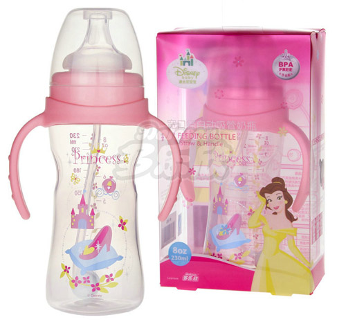 迪士尼寶寶寬口徑手柄自動(dòng)吸管奶瓶(大號)230ml