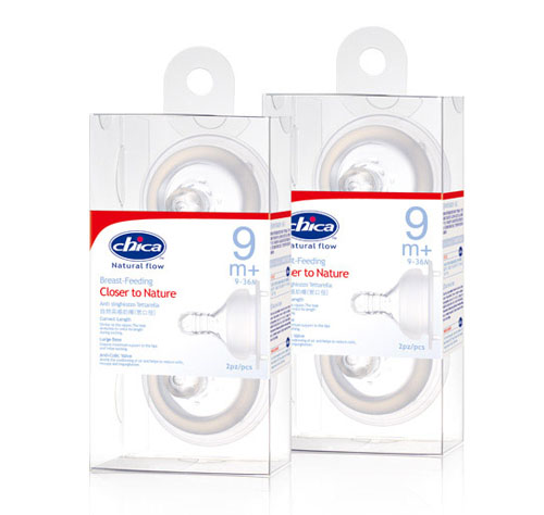 積高自然實(shí)感寬口徑奶嘴雙只PET盒裝(Y碼)