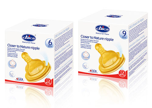 積高仿真防脹氣奶嘴盒裝(寬口徑)Y碼