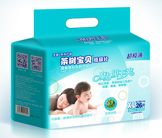 至愛(ài)茶樹(shù)寶貝純露紙尿片XL碼26片