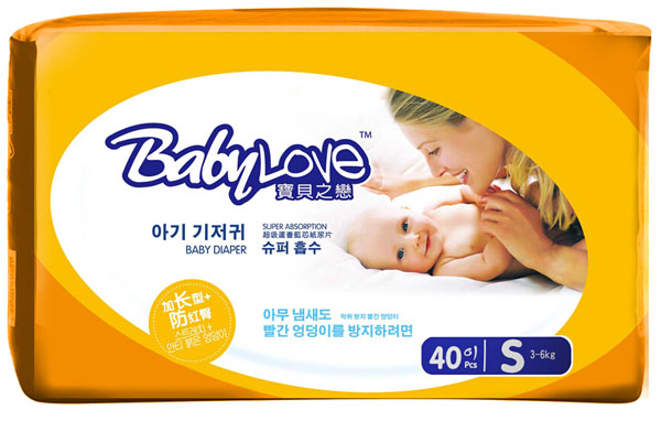 寶貝之戀超吸蘆薈藍(lán)芯紙尿片S碼40片