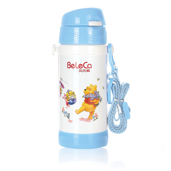 貝樂(lè)嘉藍(lán)色卡通保溫環(huán)保水壺
