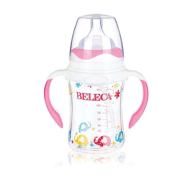 貝樂嘉卡通多色雙層防爆防摔奶瓶