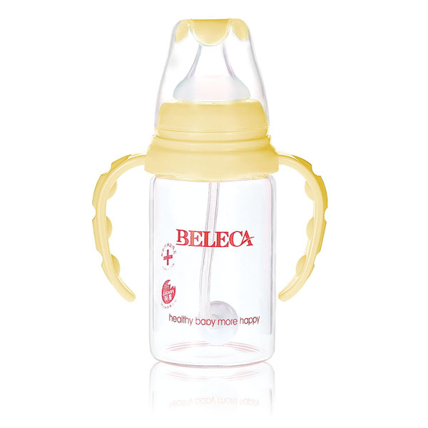 貝樂嘉黃色雙柄全自動(dòng)防爆嬰兒奶瓶