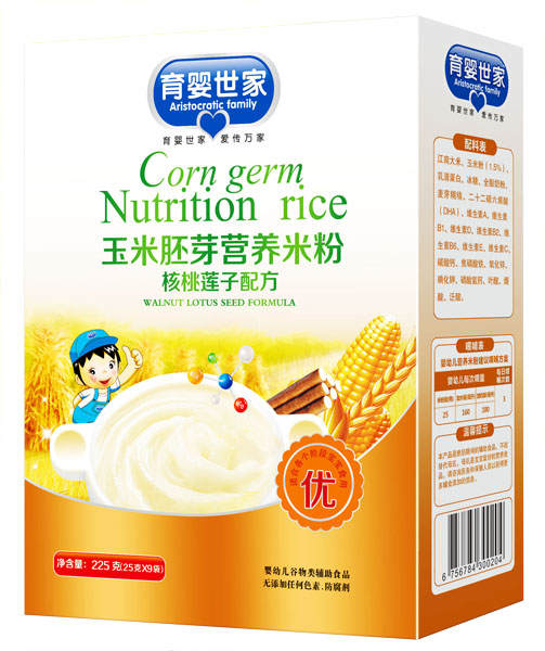 育嬰世家核桃蓮子配方玉米胚芽營養(yǎng)米粉盒裝