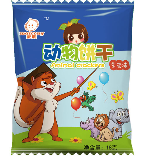 麥聰動(dòng)物餅干紫菜味袋裝