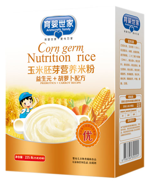 育嬰世家益生元+胡蘿卜配方玉米胚芽營養(yǎng)米粉