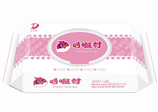 哆啦樹衛(wèi)生潔膚柔濕巾80片含蓋紅色