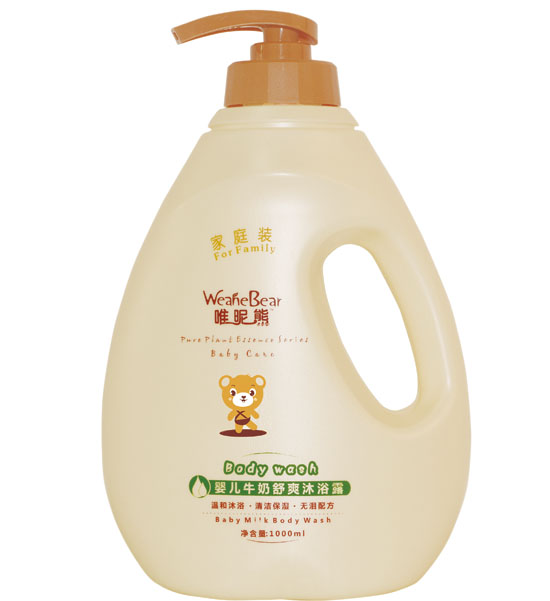唯昵熊嬰兒牛奶舒爽沐浴露1000ml
