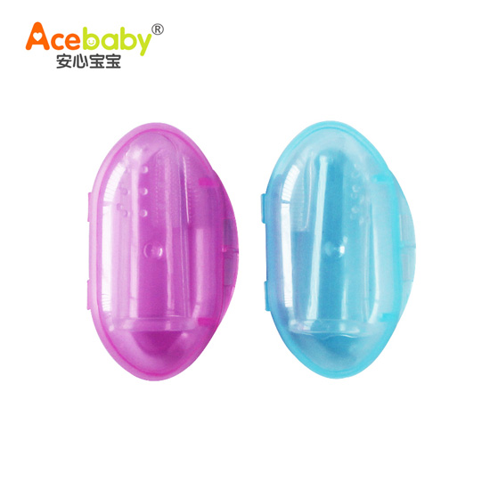 安心寶寶新款指套牙刷紅藍(lán)兩個(gè)