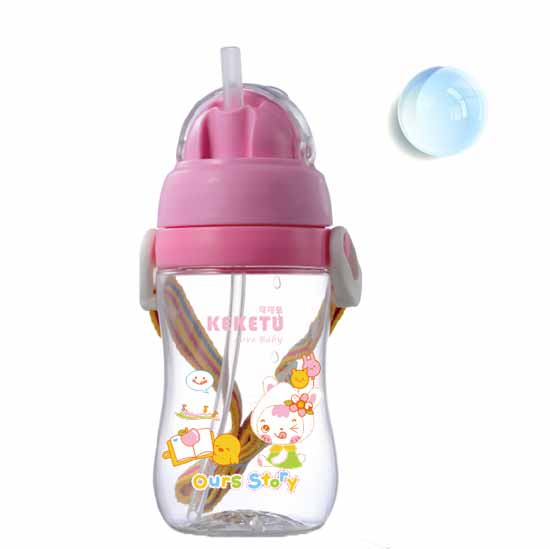 可可兔晶透便攜杯350ml粉色