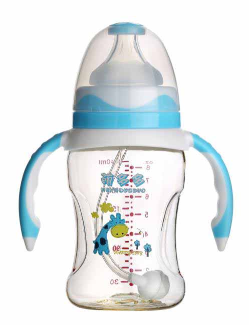 萌多多PPSU寬口240ml雙色手柄自動(dòng)奶瓶