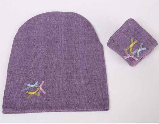 元曼孕產(chǎn)期防頭風(fēng)帽子(紫色)