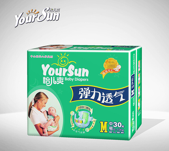 怡兒爽彈力透氣嬰兒紙尿褲M30片