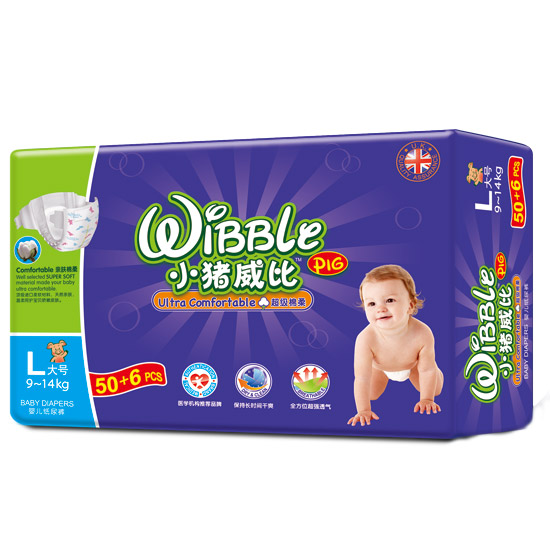 小豬威比紙尿褲L50+6