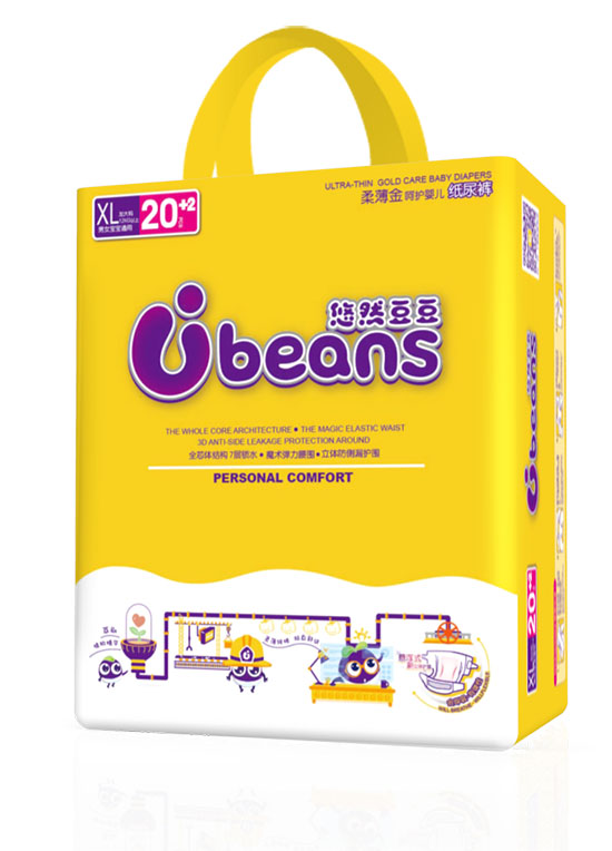 悠然豆豆柔薄金呵護(hù)嬰兒紙尿褲XL22片