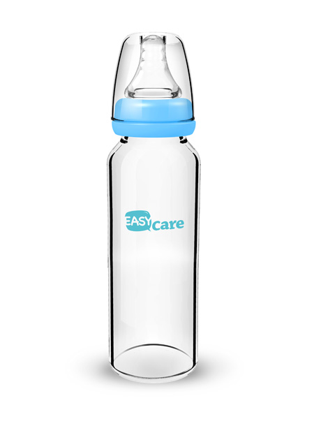 伊斯卡爾240ml玻璃標準口徑奶瓶(藍)