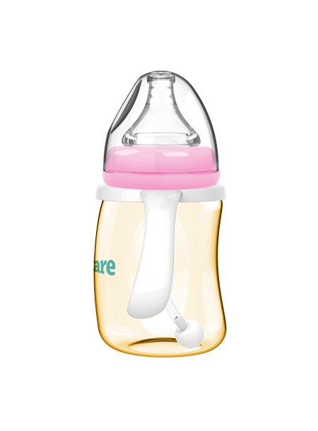 伊斯卡爾180mlPPSU企鵝自動哺乳瓶(紅)