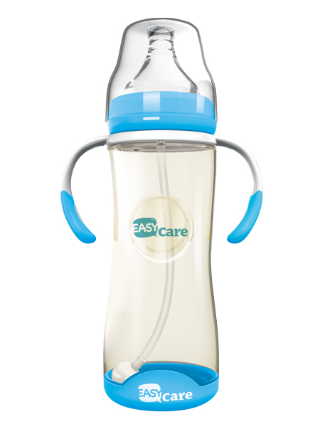 伊斯卡爾320mlPPSU自動(dòng)寬口徑感溫奶瓶(藍(lán))