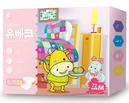 優(yōu)貝可極薄款嬰兒紙尿褲M碼72片大包裝