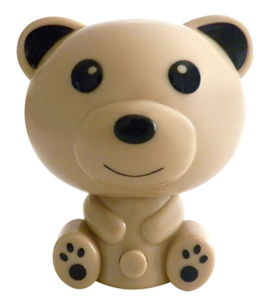 樂琪湯尼熊光控驅蚊夜燈灰色