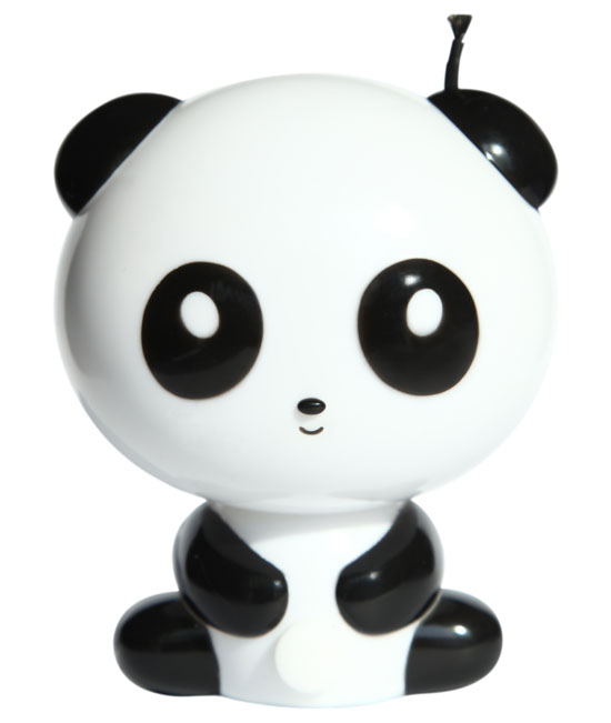 樂(lè)琪熊貓小托托空氣凈化夜燈黑色