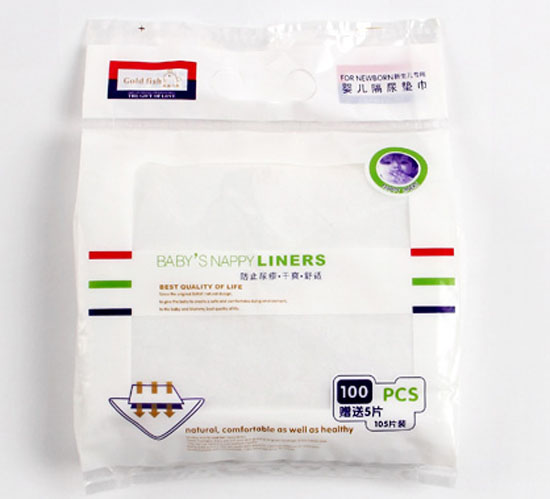 金色小魚(yú)嬰兒隔尿墊巾105片裝