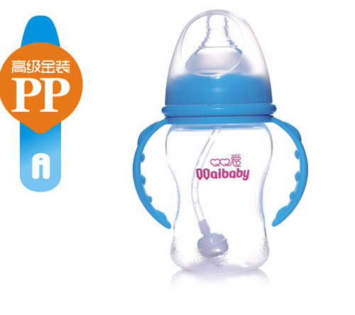 Q0愛寬口徑雙柄自動(dòng)PP奶瓶180ML