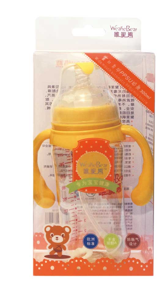 唯昵熊寬口自動300ml奶瓶
