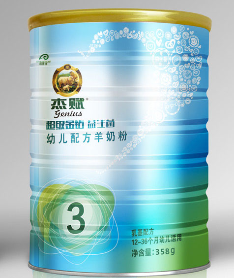 杰賦超級(jí)金鉆益生菌幼兒配方羊奶粉3段358g