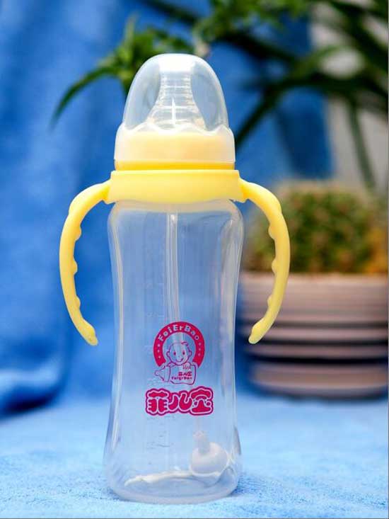 菲兒寶240ML標(biāo)口PP全自動奶瓶(黃色)