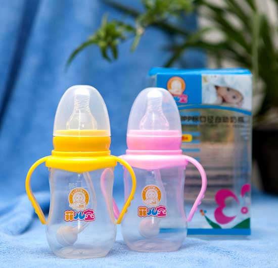 菲兒寶150ML標(biāo)口PP全自動奶瓶(黃粉)