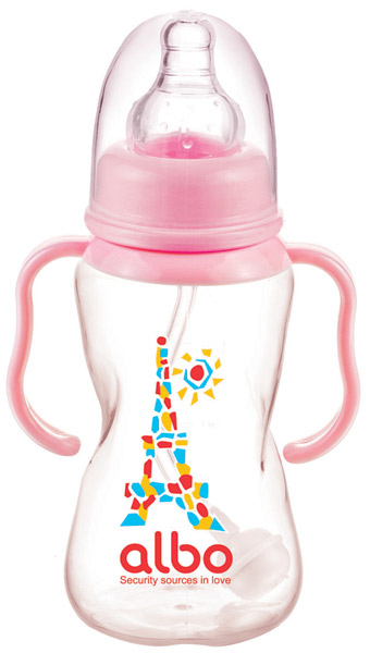 愛樂寶150ml標(biāo)口PP自動(dòng)奶瓶粉紅