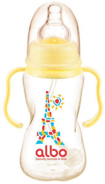 愛樂寶150ml標(biāo)口PP自動奶瓶黃